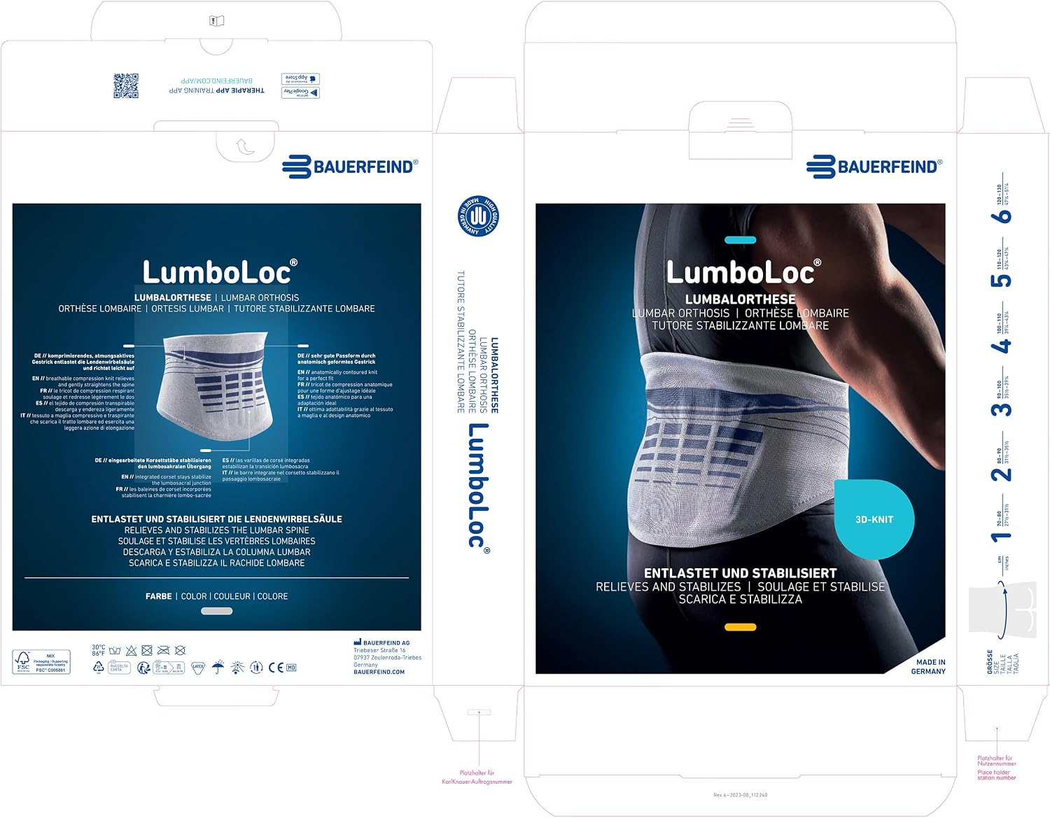 Bauerfeind LumboLoc Back Support - Brace Helps Relieve Pain Along the Lumbar (Vertebrae) Spine, Supports Weak Back Muscles, Compression, Posture Support