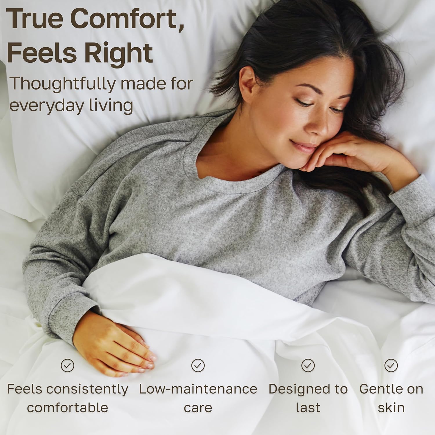 California Design Den Split Top King Sheets Sets for Adjustable Bed - Luxury Hotel 800 Thread Count Sateen, Natural 100% Cotton Sheets, Durable Deep Pockets Bedding Set - Blue (Grey Tone)