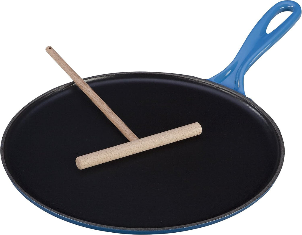 Le Creuset Enameled Cast Iron Traditional Round Crepe Pan, 10.25', Marseille
