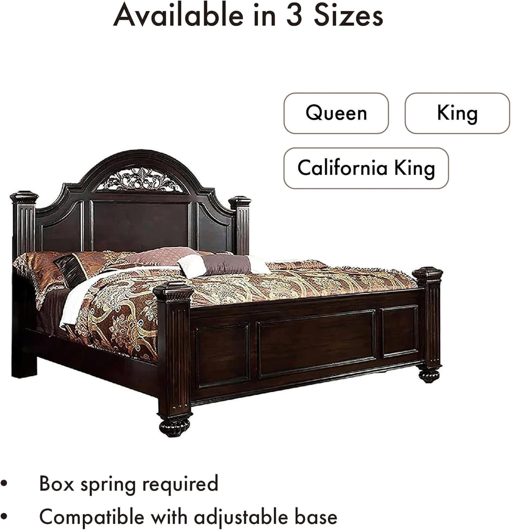24/7 Shop at Home Syracuse 6-Piece Bedroom Set , King, Walnut