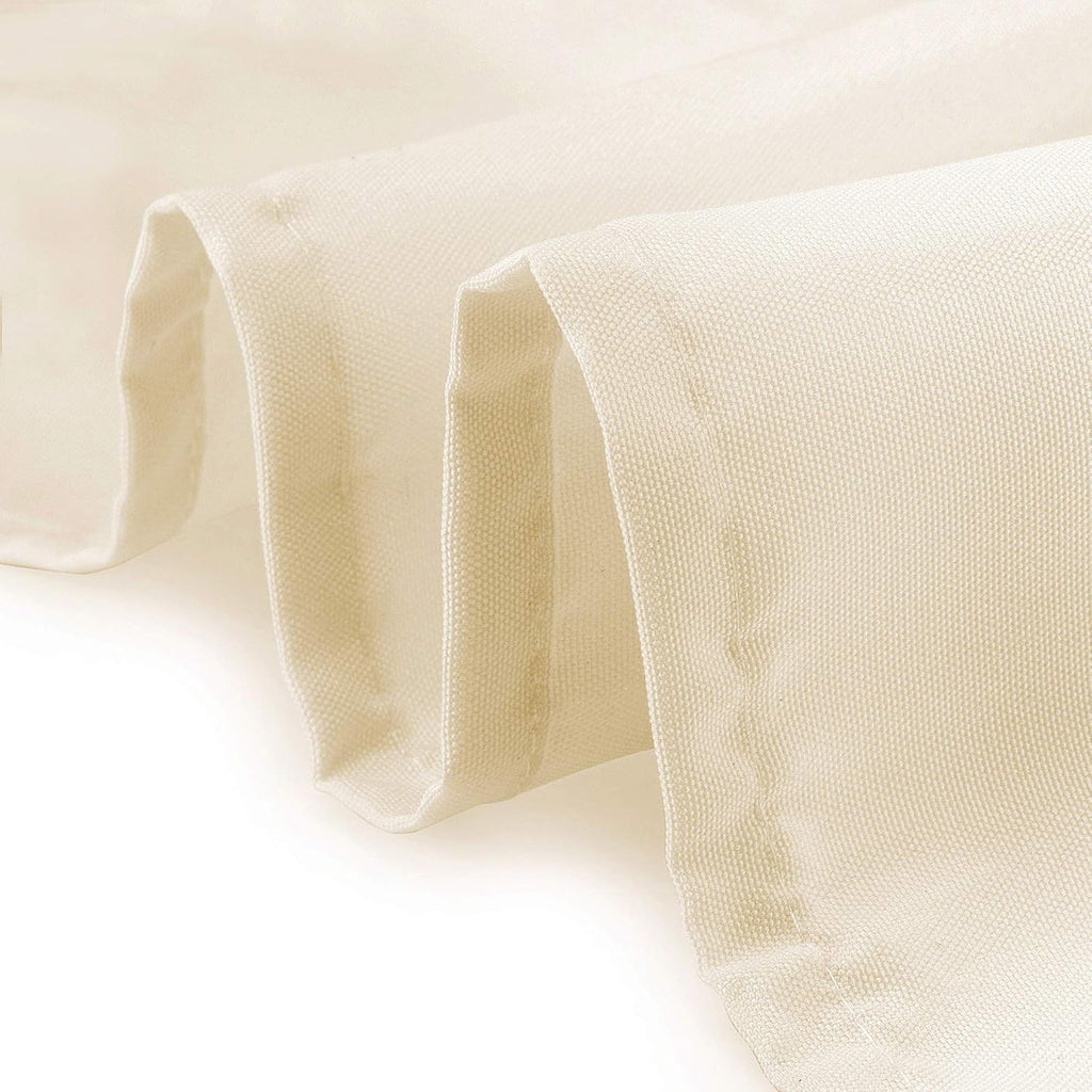 Lann's Linens - 20 Premium 90' Round Tablecloths for Wedding/Banquet/Restaurant - Polyester Fabric Table Cloths - Ivory
