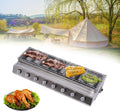 LYNICESHOP 8 Burners BBQ Gas Grill, BBQ Gas Grill LPG Tabletop Gas Grill Stainless Steel w/Steel Shield Gas Grill Griddle Patio Garden Barbecue Grill with Adjustable Height for Party Backyard BBQ