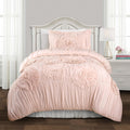 Lush Decor Serena Comforter Set, 2 Piece Set, Twin XL, Blush - Pink Bedding Set Twinxl - Cute Comforter Twin XL Size - Coquette Dorm Decor