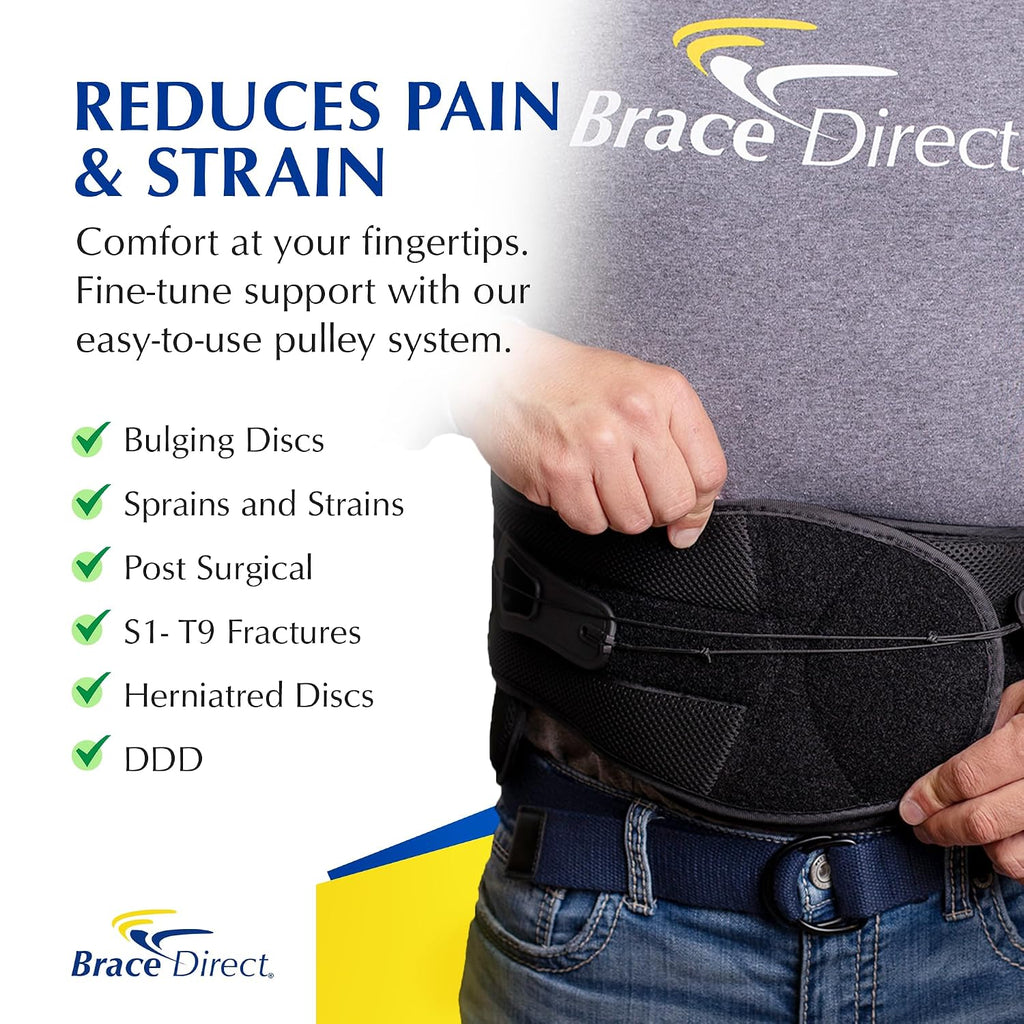 VertebrAlign LSO Back Brace - Plus Size Lumbar Decompression Brace for Herniated Disc & Sciatica Relief PDAC L0631 L0637 L0648 L0650 (23–66″ Waist)
