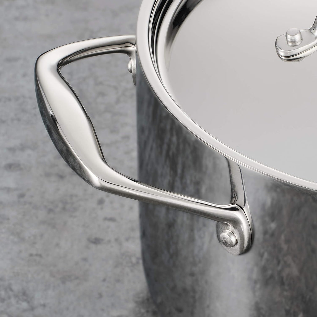 Tramontina Signature Tri-Ply Clad Stainless Steel 10-Piece Cookware Set with Lids, Pots and Pans Kitchen Set, Induction-Ready, Dishwasher-Safe, NSF-Certified, Made in Brazil