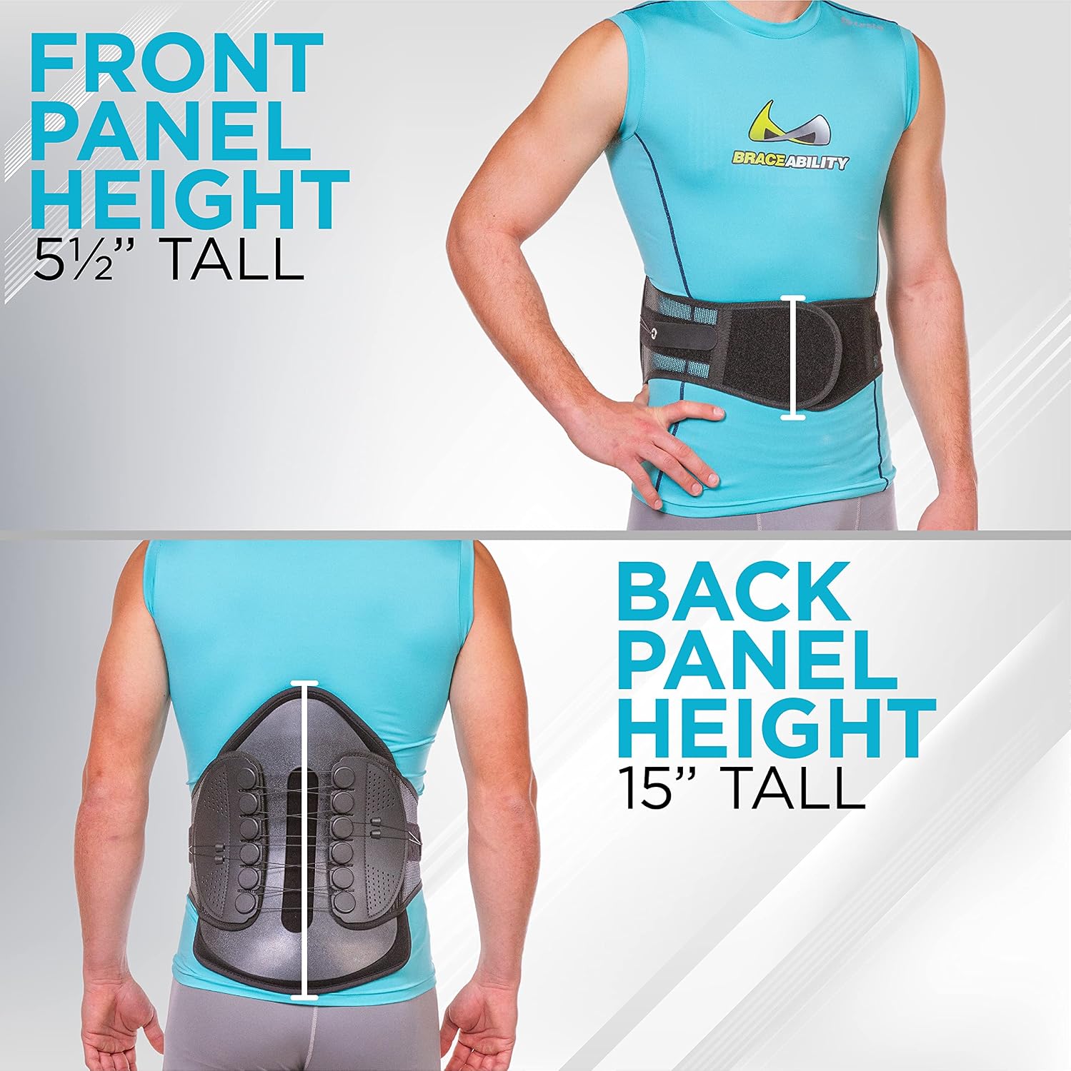 BraceAbility Lumbar Decompression Support Belt - Extra Large Adjustable Spinal Corset Brace for Discectomy, Laminectomy, Disc Injury, Back Muscle Spasms, Pre and Post Spine Surgery Protection (XL)
