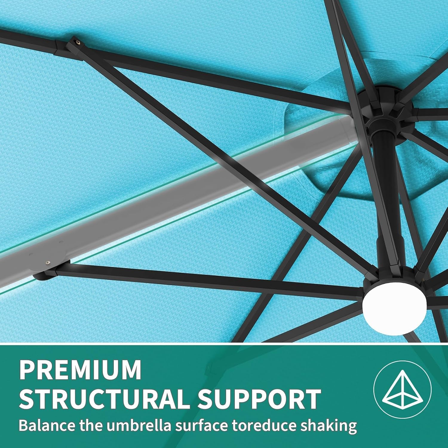 Takywep 10ft Cantilever Patio Umbrella, Outdoor Umbrella 360-degree Rotation, Solar-powered LED lights, Easy-Tilt Mechanism, for Decks, Poolside and Backyard Relaxation