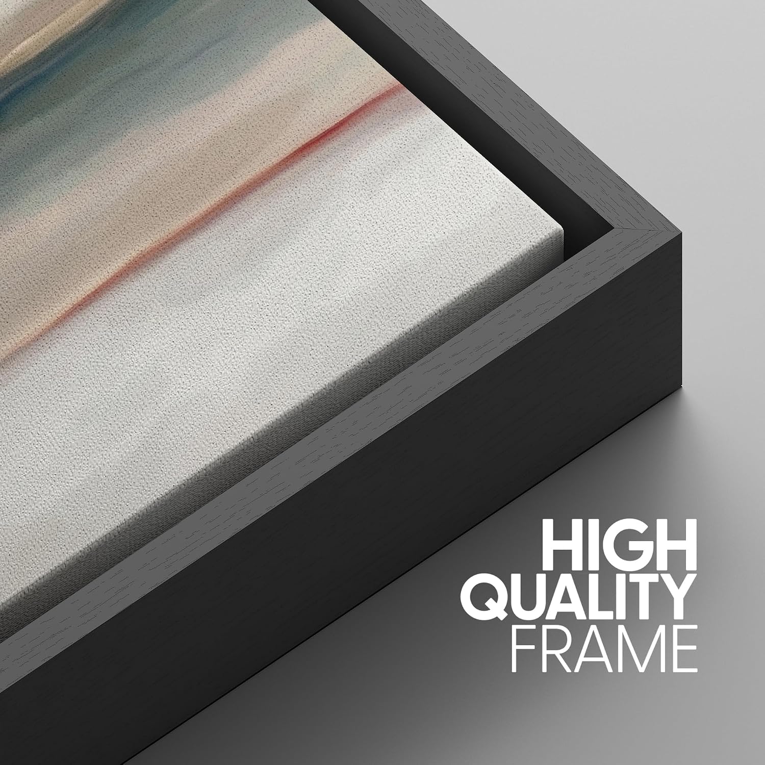 SIGNWIN Framed Canvas Print Wall Art Set Grunge Gold Pastel Landscape Shapes Abstract Illustrations Modern Art Decorative Nordic Chic Calm/Zen for Living Room, Bedroom, Office - 24'x36'x3 Black