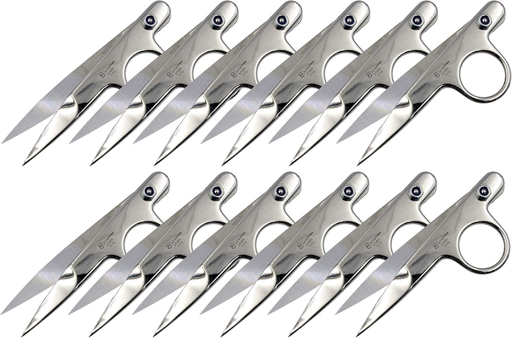 Ultima 4.5' Thread Nippers – Hot Forged Precision Thread Snips, Embroidery Snipper & Seam Cutter (12 Pack)