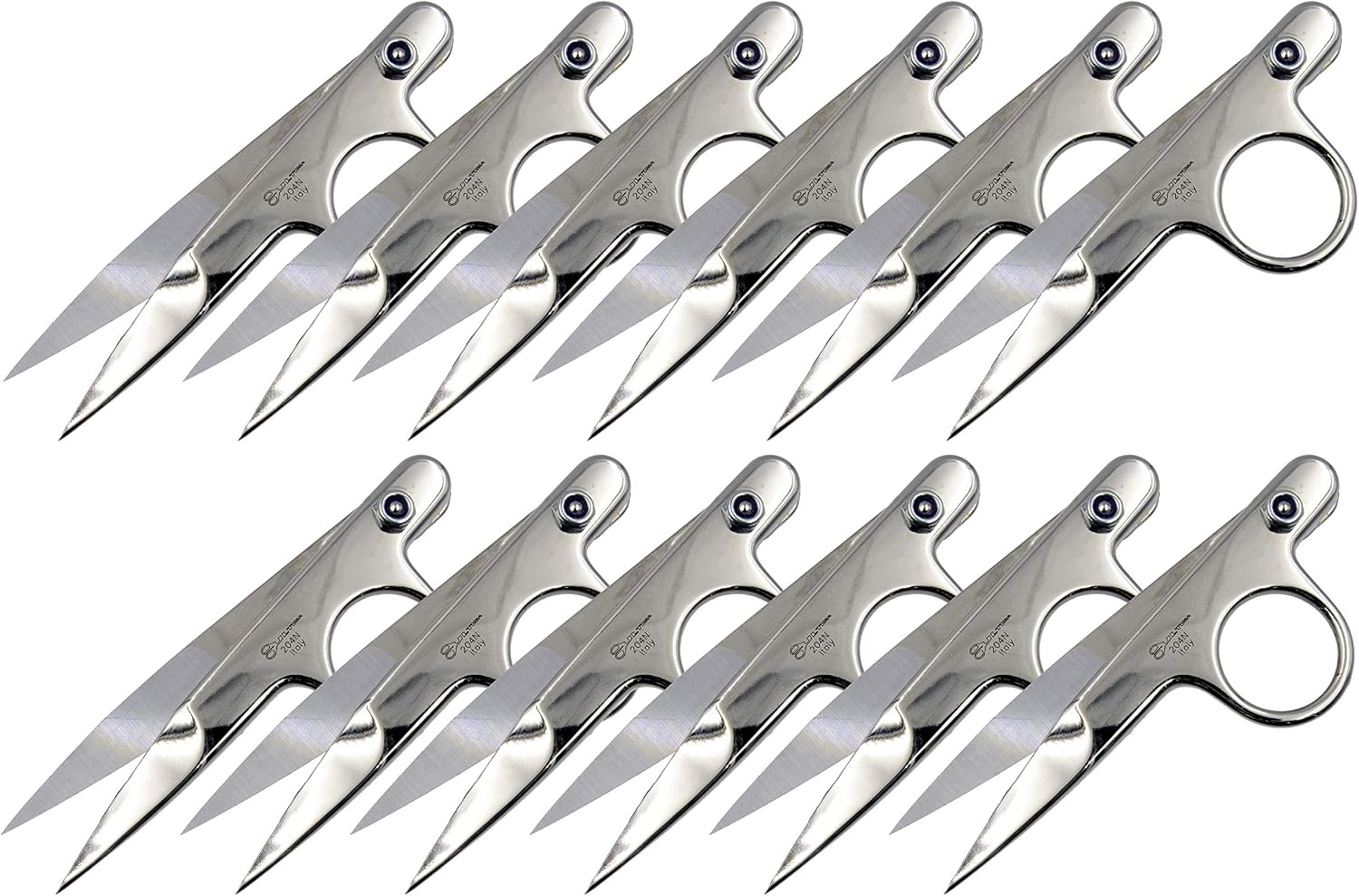 Ultima 4.5' Thread Nippers – Hot Forged Precision Thread Snips, Embroidery Snipper & Seam Cutter (12 Pack)