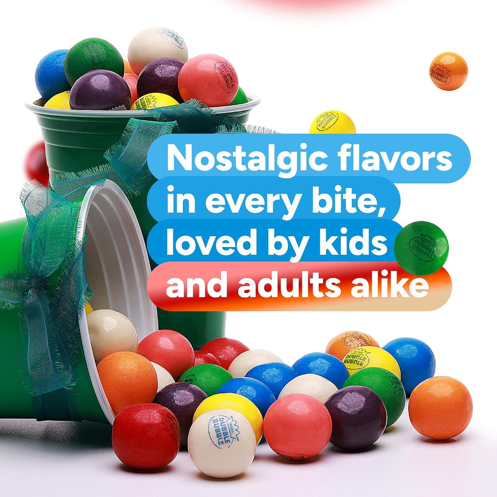 Gumballs for Gumball Machine - Assorted Fruit Flavored Gum Balls - 0.6' Mini Bubble Gums - 19LB Bulk Refill for Vending Machines - Chewing Gum for Kids
