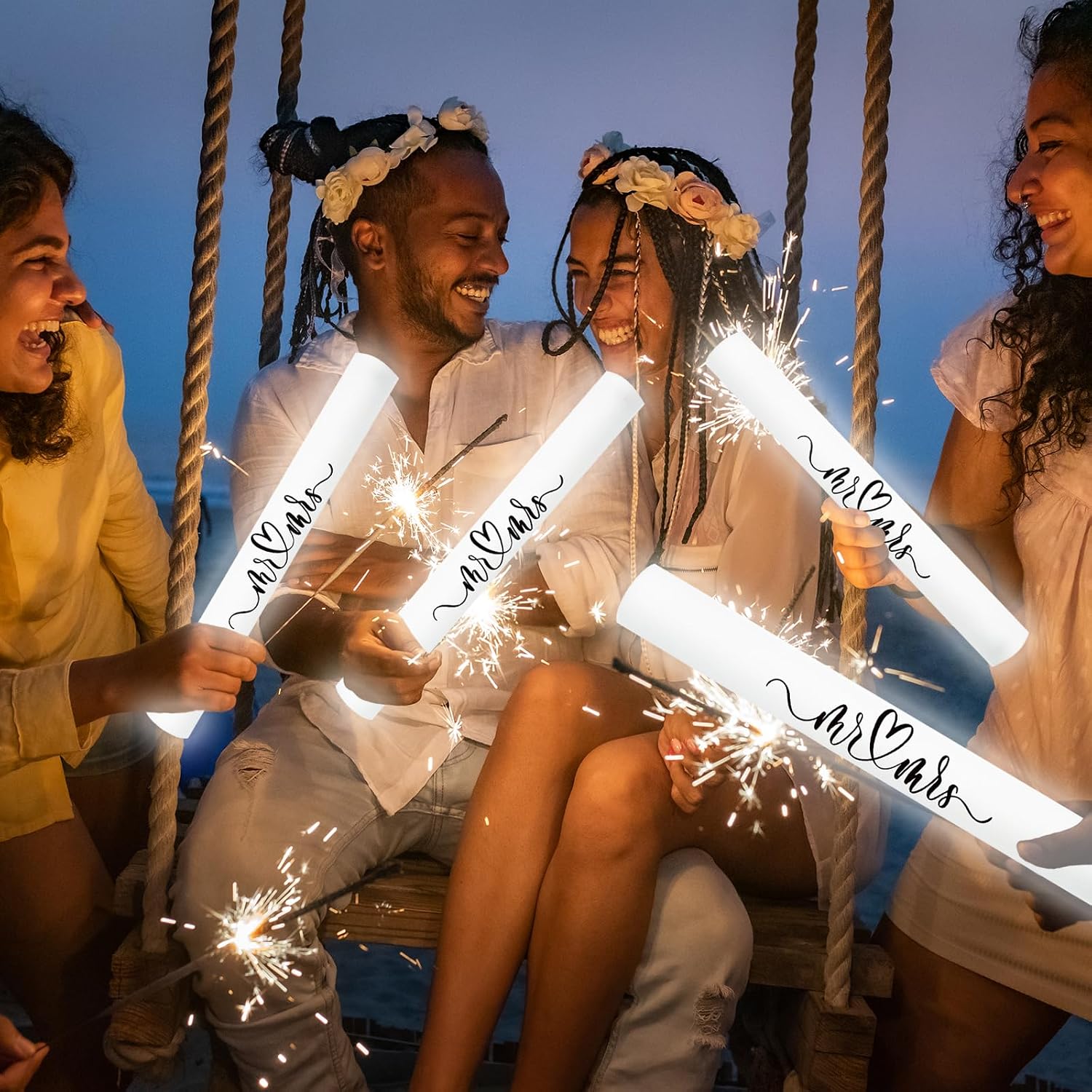 150pcs White Foam Glow Sticks Bulk for Wedding Reception Light up Foam Sticks LED Light Sticks Wedding Wand (150)