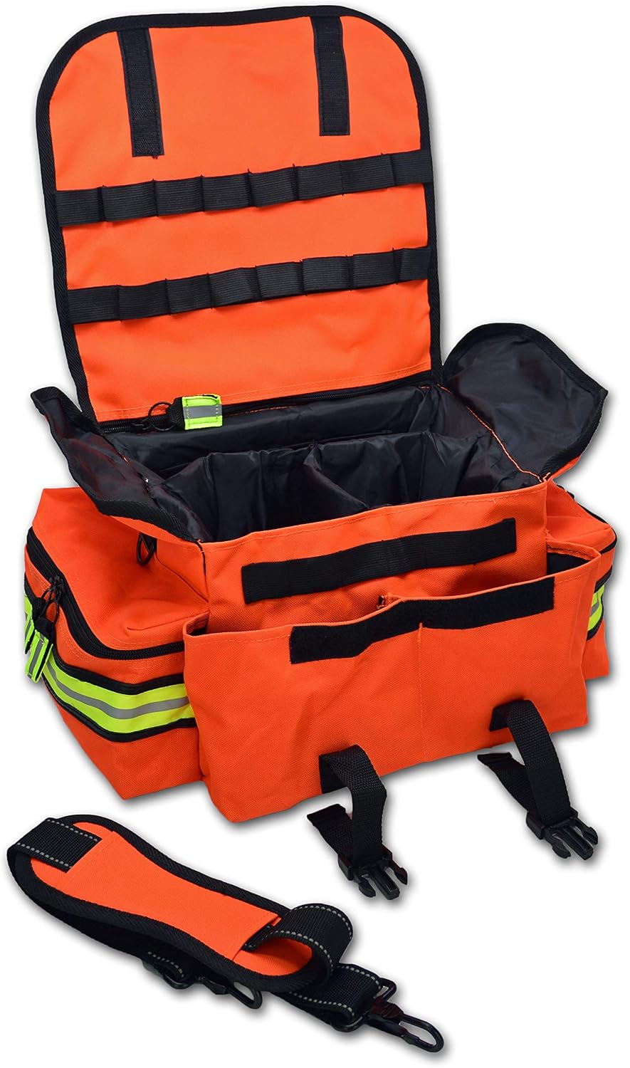 Lightning X Small First Responder EMT EMS Trauma Bag Stocked First Aid Fill Kit B (Fluorescent Orange)
