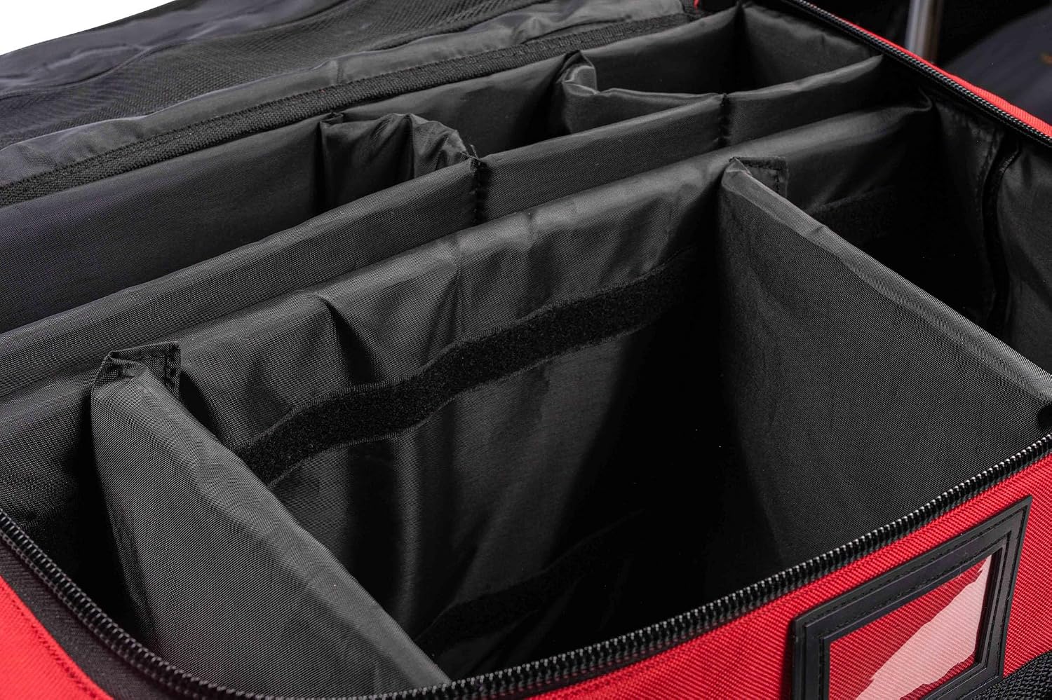 Scherber Fully Stocked First Responder Ultimate Professional EMT/EMS Trauma Kit | HSA/FSA Approved | w/10+ Compartments, Zippered Pockets, Dividers, Oxygen Access & 260+ First Aid Supplies (Red)