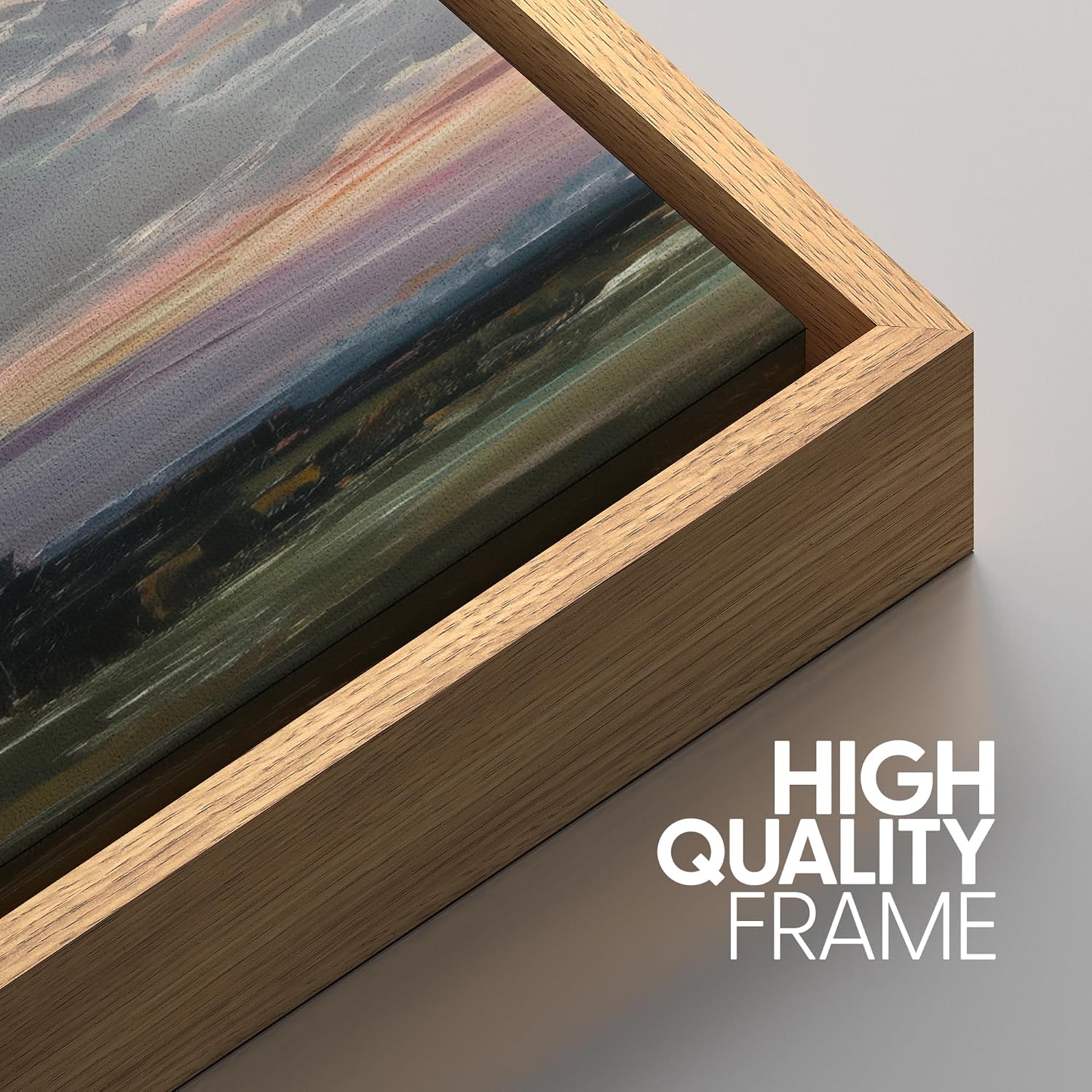 SIGNWIN Framed Canvas Print Wall Art Set Sunset Horizon Sky Landscape Photography Modern Art Landscape Relax/Calm for Living Room, Bedroom, Office - 16'x24'x3 NATURAL