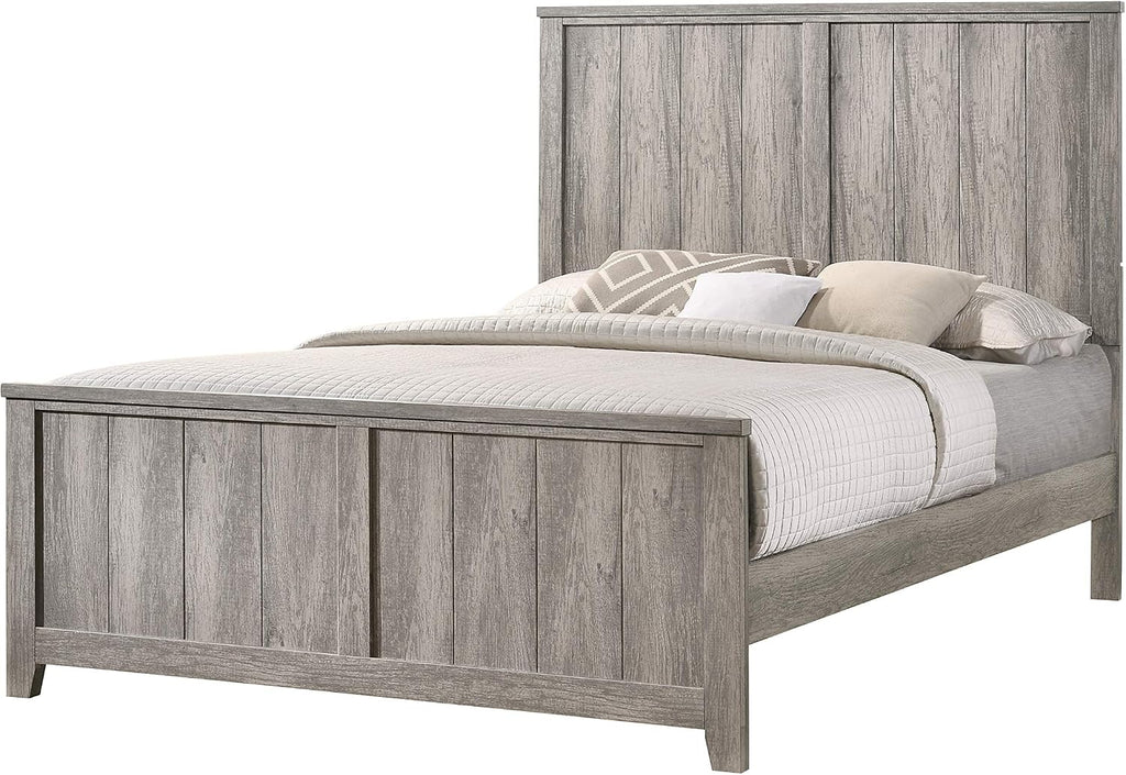 Kings Brand Furniture – Balta 6-Piece King Size Gray Bedroom Set. Bed, Dresser, Mirror, Chest & 2 Nightstands