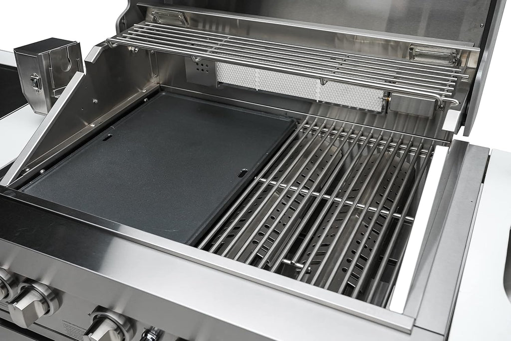 Mont Alpi MAGR Dual Sided Heavy Duty Cast Iron Reversible Griddle Grill Pan Plate - Flat & Ridged Surface - Fits Any MABi805 & MABi400 Built-in and MAi805 MAi400 & MA-957 Outdoor Kitchen Island Grill