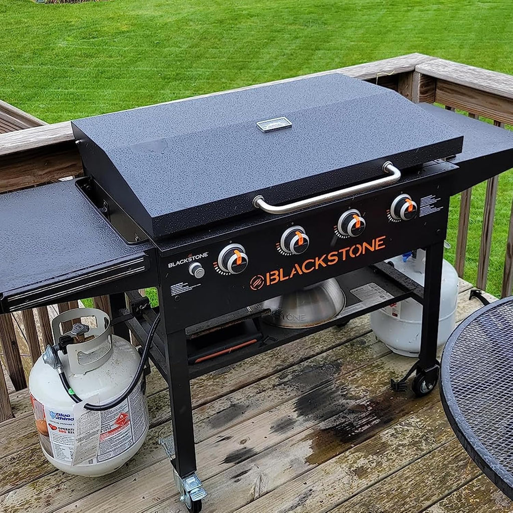 2026 Upgraded Lid for Blackstone Griddle Lid 28 Inch, BBQ Future Hinged Hard Cover with Thermometer & Reinforced Hinge Compatible with 28' Models 1517 2206 1853 1885 & More
