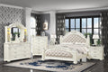 First of a Kind Platinum White King 4 Piece Bedroom Set