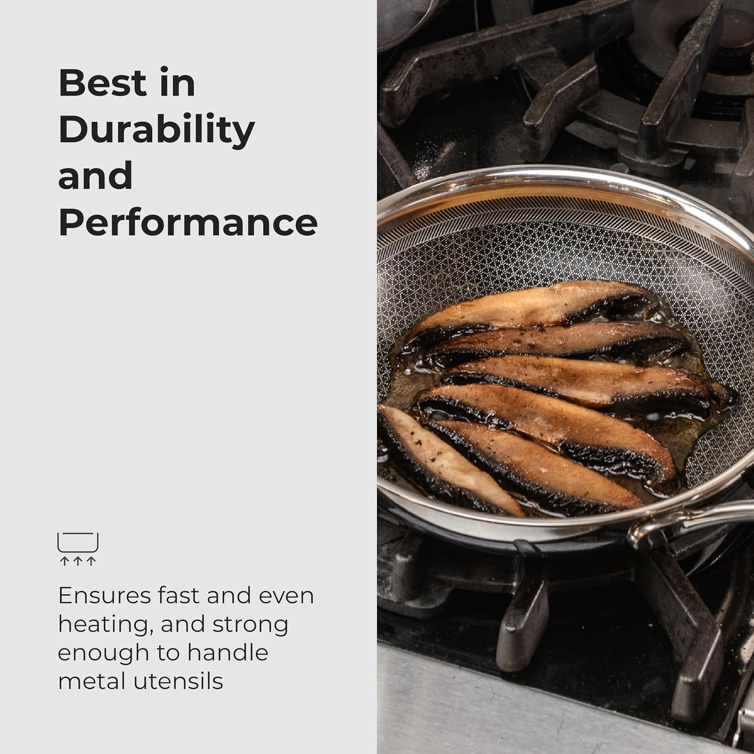 Black Cube Frieling Quick Release Nonstick Sauté Pan with Lid - 11-Inch/4.5 Quart Induction Cookware - Deep Frying Pan/Skillet for Kitchen - Hybrid Cookware - Deep Skillet Nonstick with Lid