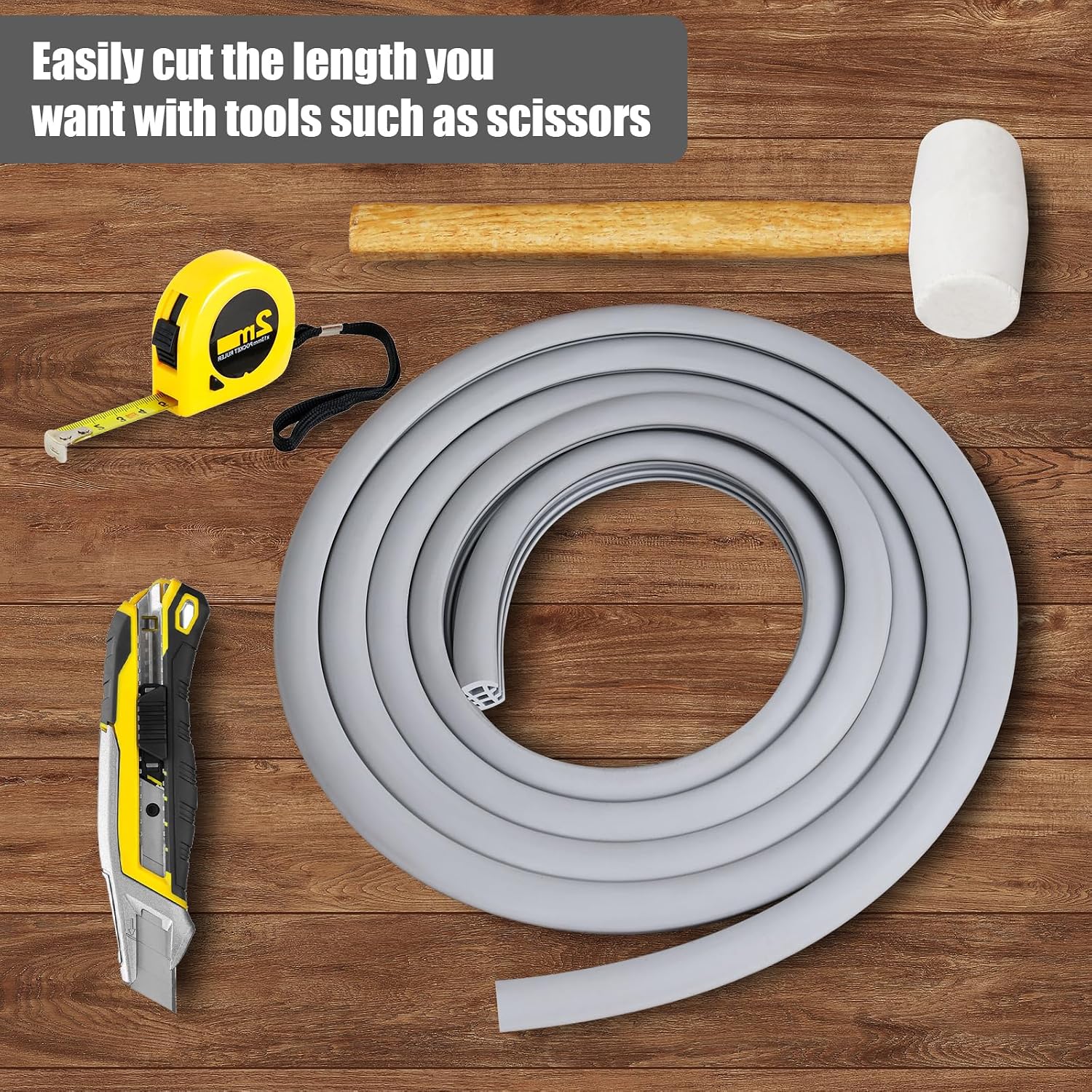 Flexible EPDM Rubber Strip (100 ft Long and 3/4 inch Wide) for Concrete Crack Repair and Replacement - Weather and Aging Resistant Expansion Joint Filler for Driveways and Sidewalks