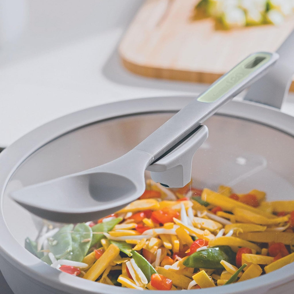 Berghoff Balance Non-stick Ceramic Sauté Pan 10.25', 3.1qt. with Glass Lid, Recycled Aluminum, CeraGreen Non-toxic Coating, Stay-cool Handle, Induction Pan, Moonmist