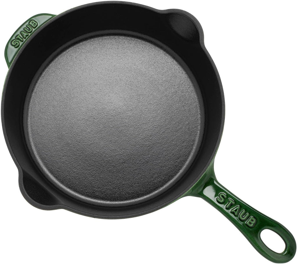 STAUB Cast Iron 8.5-inch Traditional Deep Skillet - Basil