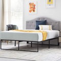Linenspa Folding Metal Platform Bed Frame - Easy Assembly - Sturdy Steel - No Box Spring Needed - Underbed Storage - Mattress Foundation - 14' High - Traditional Design - King Size