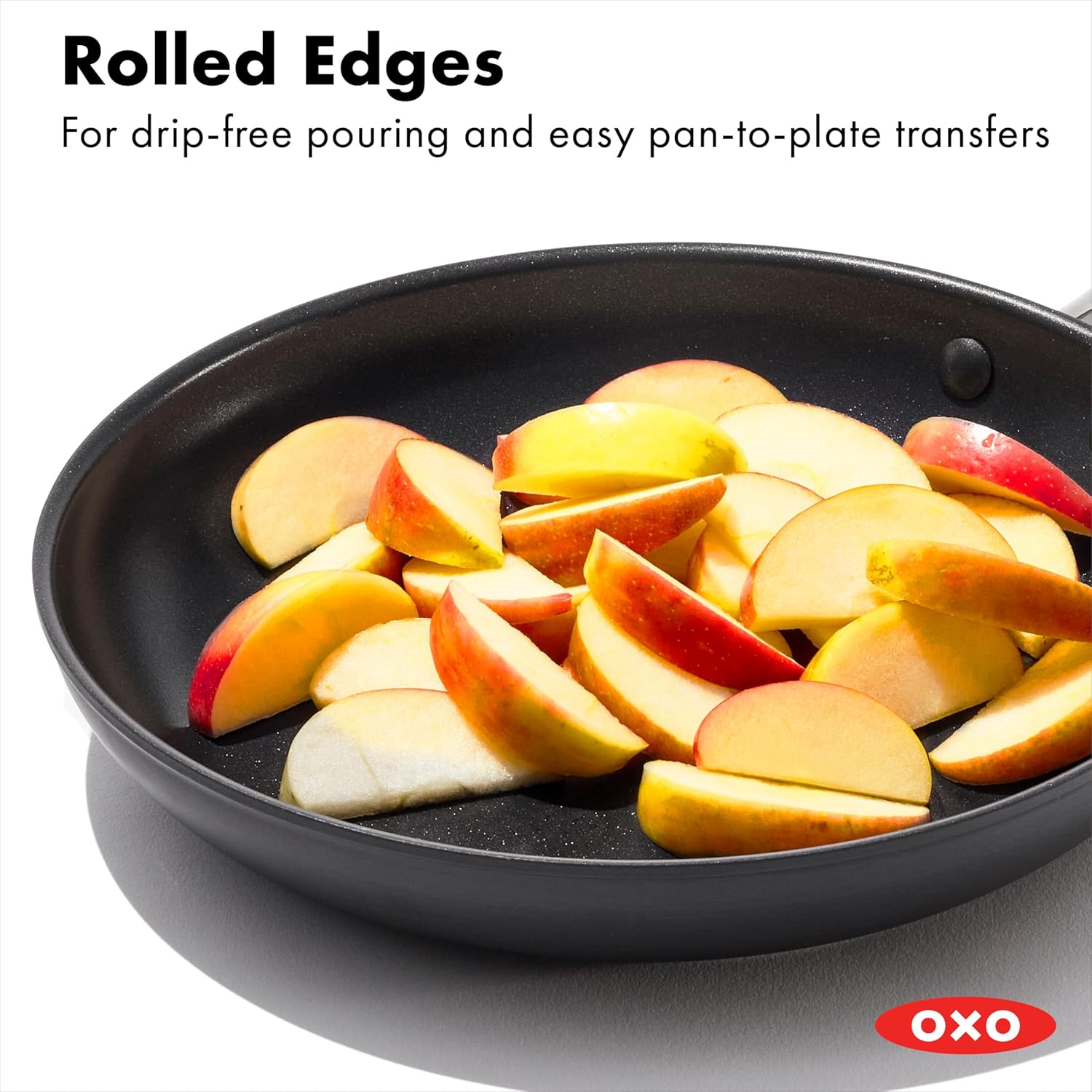 OXO Enhanced 11' Square Griddle Pan and 10' Frying Pan Skillet, PFAS & PFOA-Free, Healthy Ceramic Nonstick, Durable Hard Anodized Cookware, Stainless Steel Handle, Dishwasher & Oven Safe, Black