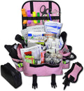 Lightning X Small First Responder EMT EMS Trauma Bag Stocked First Aid Fill Kit B (Pink)