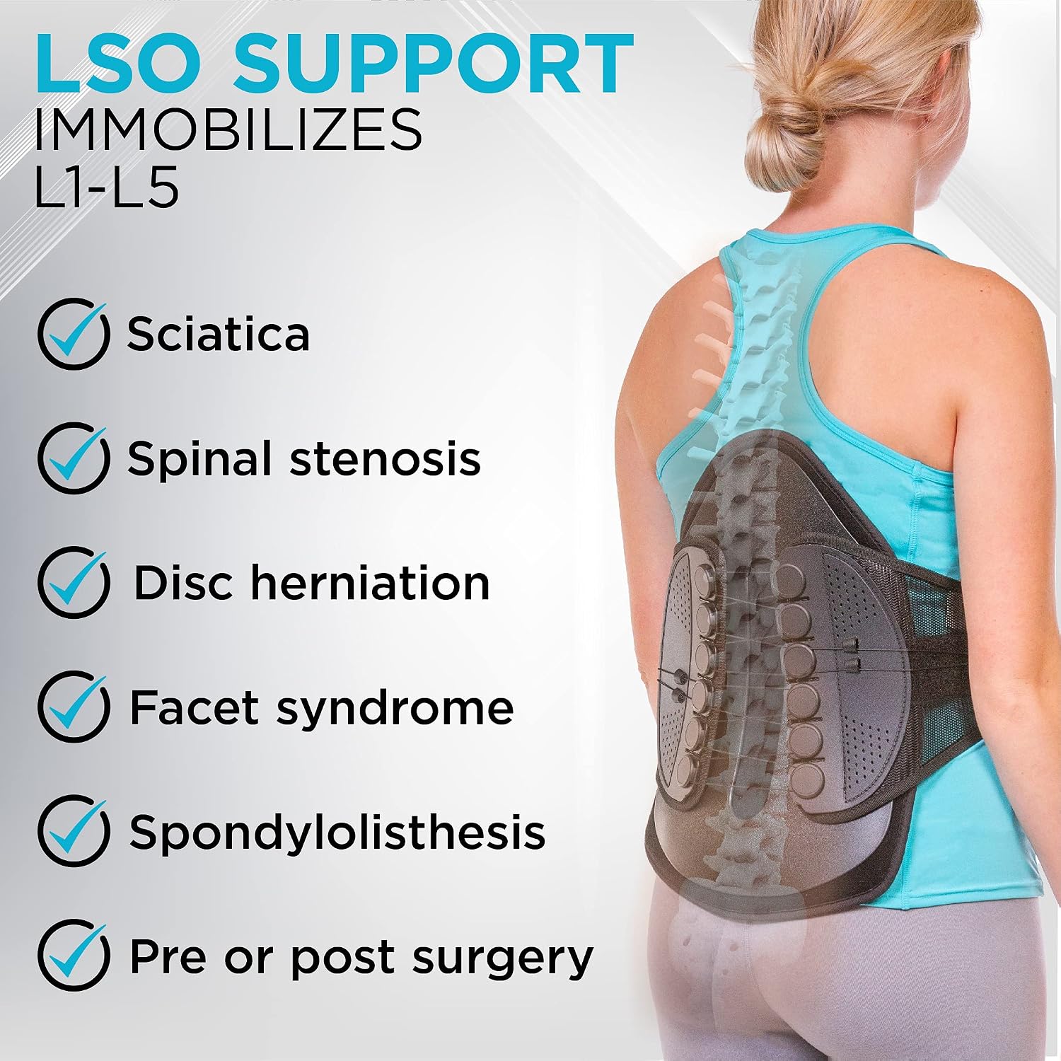 BraceAbility Plus Size Lumbar Decompression Support Belt - XXXL Discectomy, Laminectomy, Disc Injury, Spasms, Pre and Post Surgery Protection Rigid Adjustable Spinal Brace for Overweight Adults (3XL)