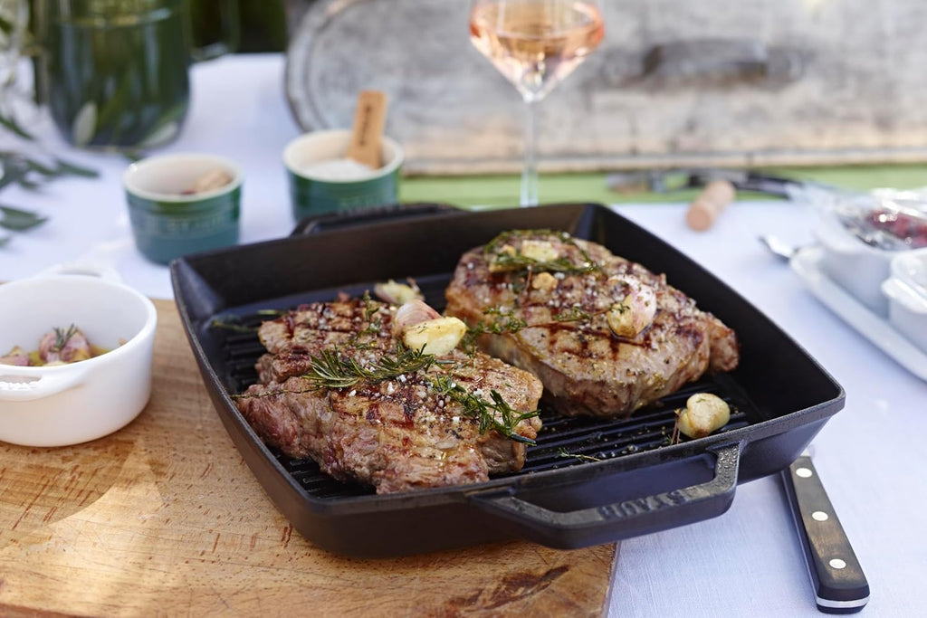 staub 40511-683-0 Pure Grill Square Black 11.0 inches (28 cm) Grill Pan, Both Hands, Casting, Enamel, Induction Compatible, Japanese Authentic Product