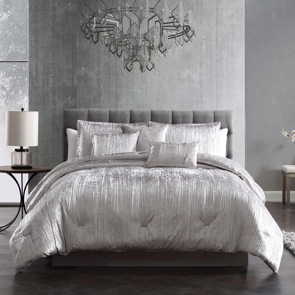 Riverbrook Home Turin Comforter Set, Twin, Silver, 6-Piece Set