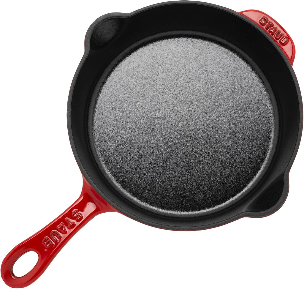 STAUB Cast Iron 8.5-inch Traditional Deep Skillet - Cherry