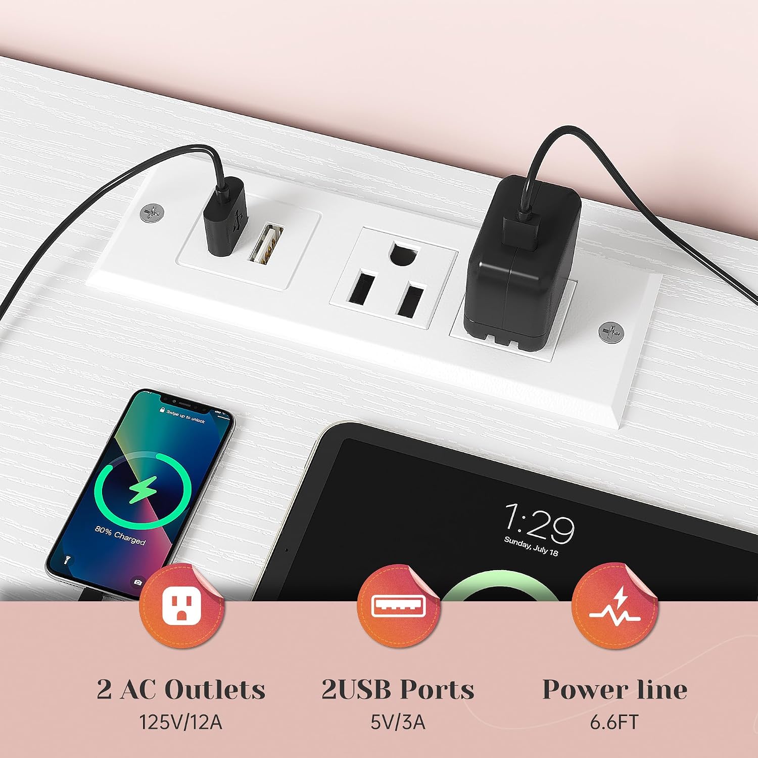 EnHomee 12 Drawers Dresser for Bedroom with LED Lights & Charging Station, TV Stands for 55/60'' TV, Fabric Dressers & Chests of Drawers with 3 Wooden Shelves for Hallway,Sturdy,White