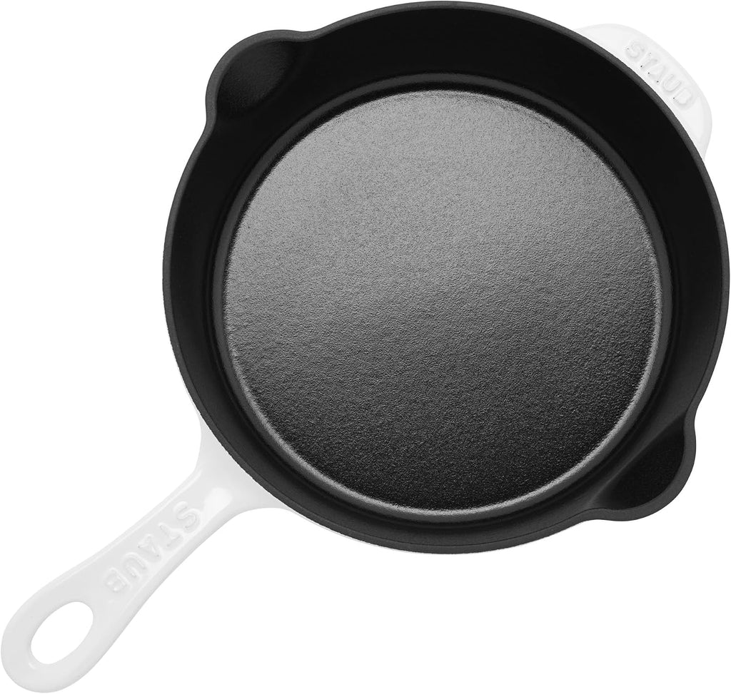STAUB Cast Iron 8.5-inch Traditional Deep Skillet - White