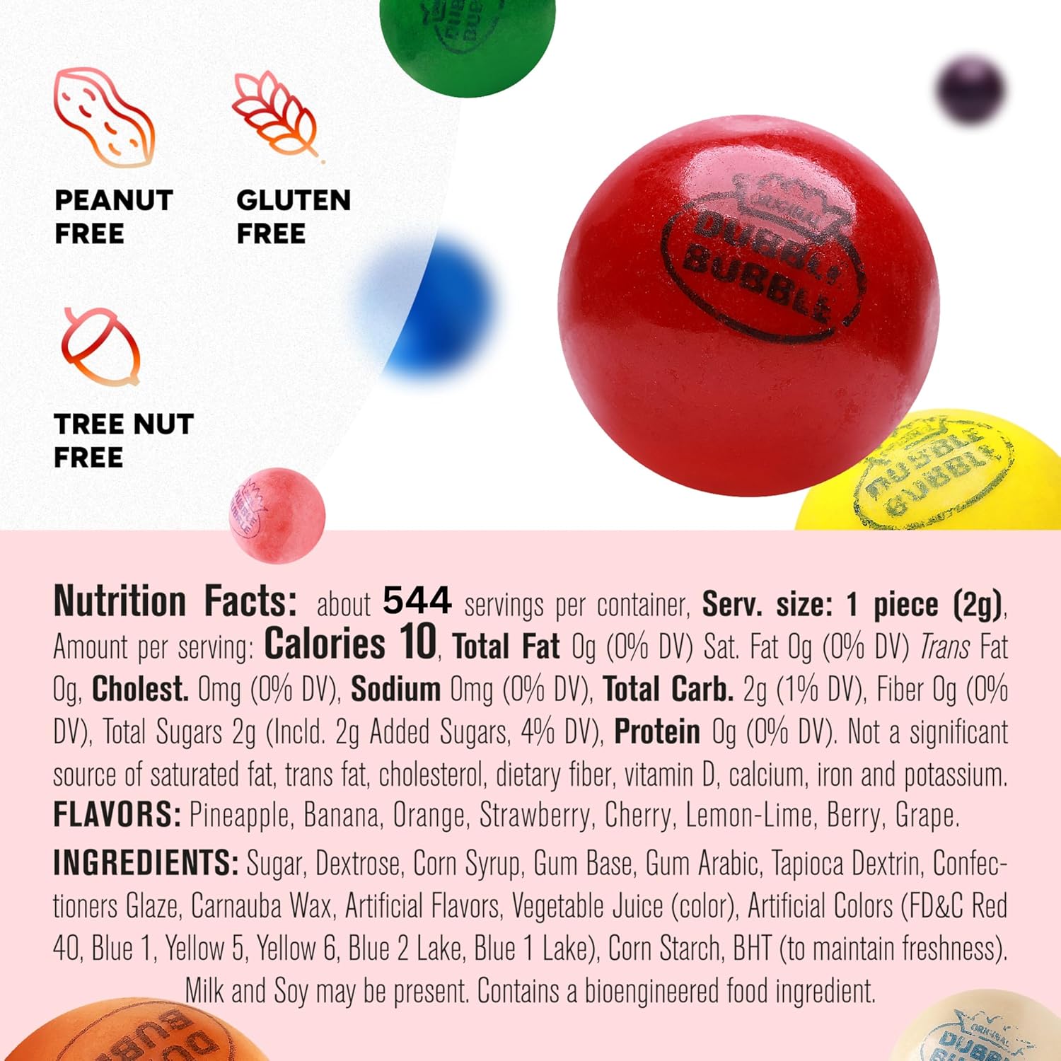Gumballs for Gumball Machine - Assorted Fruit Flavored Gum Balls - 0.6' Mini Bubble Gums - 19LB Bulk Refill for Vending Machines - Chewing Gum for Kids