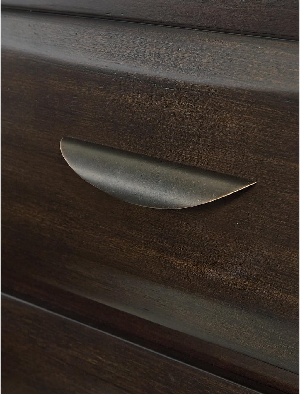 Signature Design by Ashley Vanmore Series Queen Bedframe with Headboard, Storage Drawers and Headboard Cubbies, Casual Contemporary Platform Bed, Dark Brown