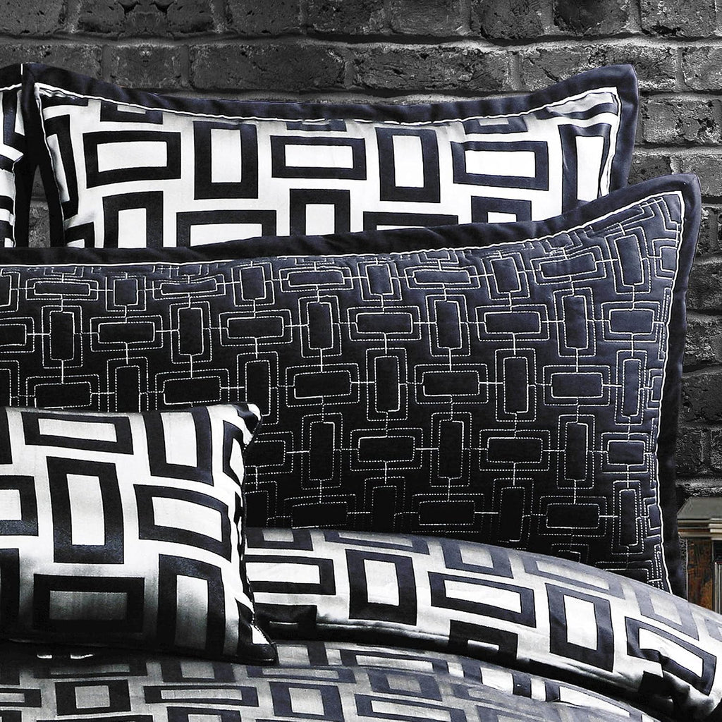 Riverbrook Home Elegant Collection Comforter Set, Queen, Kacy - Graphite/Black, 5-Piece Set