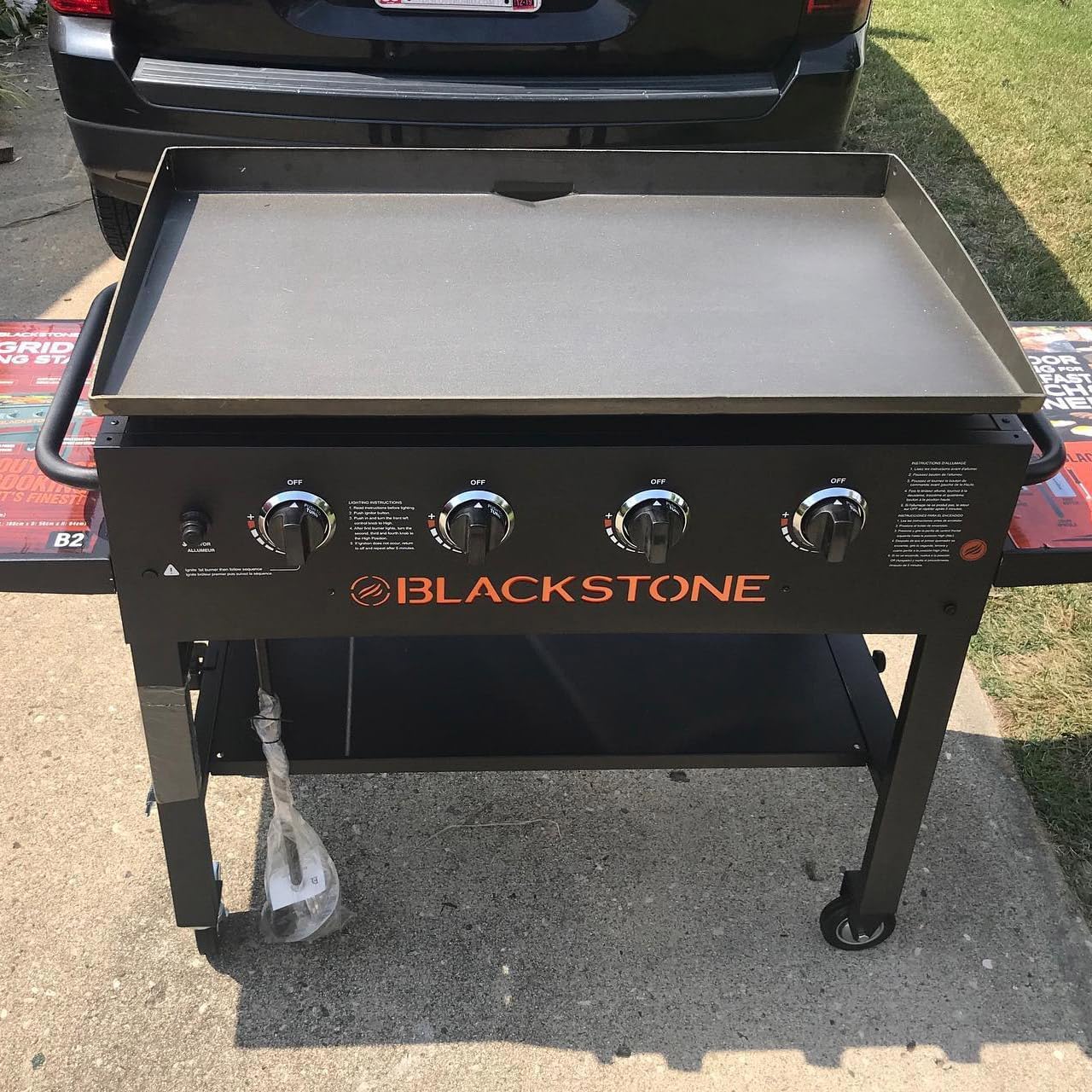 Flat Top Grill Griddle with Grease Cup Tray and Aluminum Drip Pans for Blackstone 36 inch Table Top Griddle,Replacement Parts for Blackstone 36-inch Grill Accessories