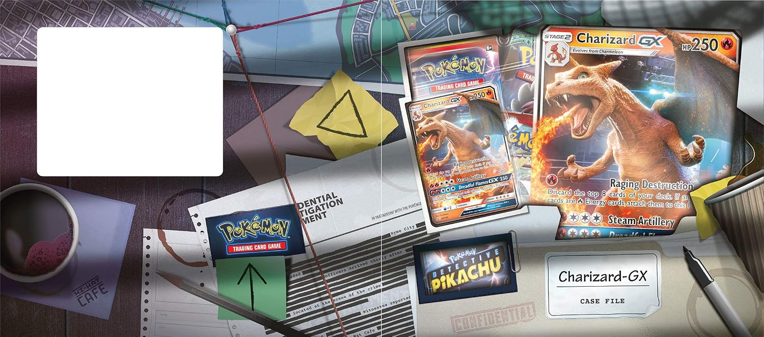Pokemon TCG: Detective Pikachu Charizard-Gx Case File, Multicolor