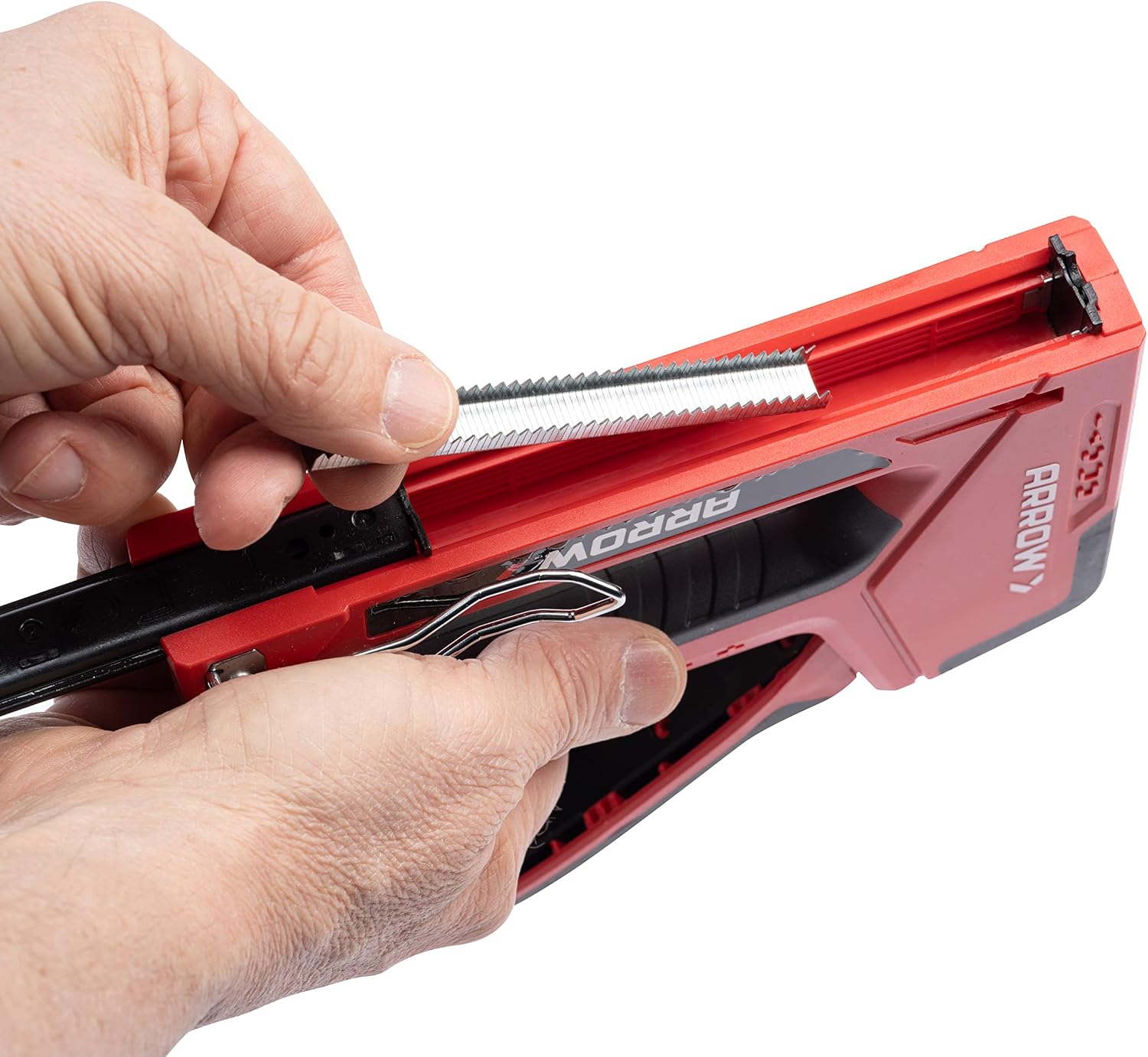 Arrow T501 5-in-1 Manual Staple & Nail Gun, Wire Stapler, and Brad Nailer for Wood, Upholstery, Construction, Insulation, Crafts, Fencing, and Cable, Black/Red (Pack of 4)