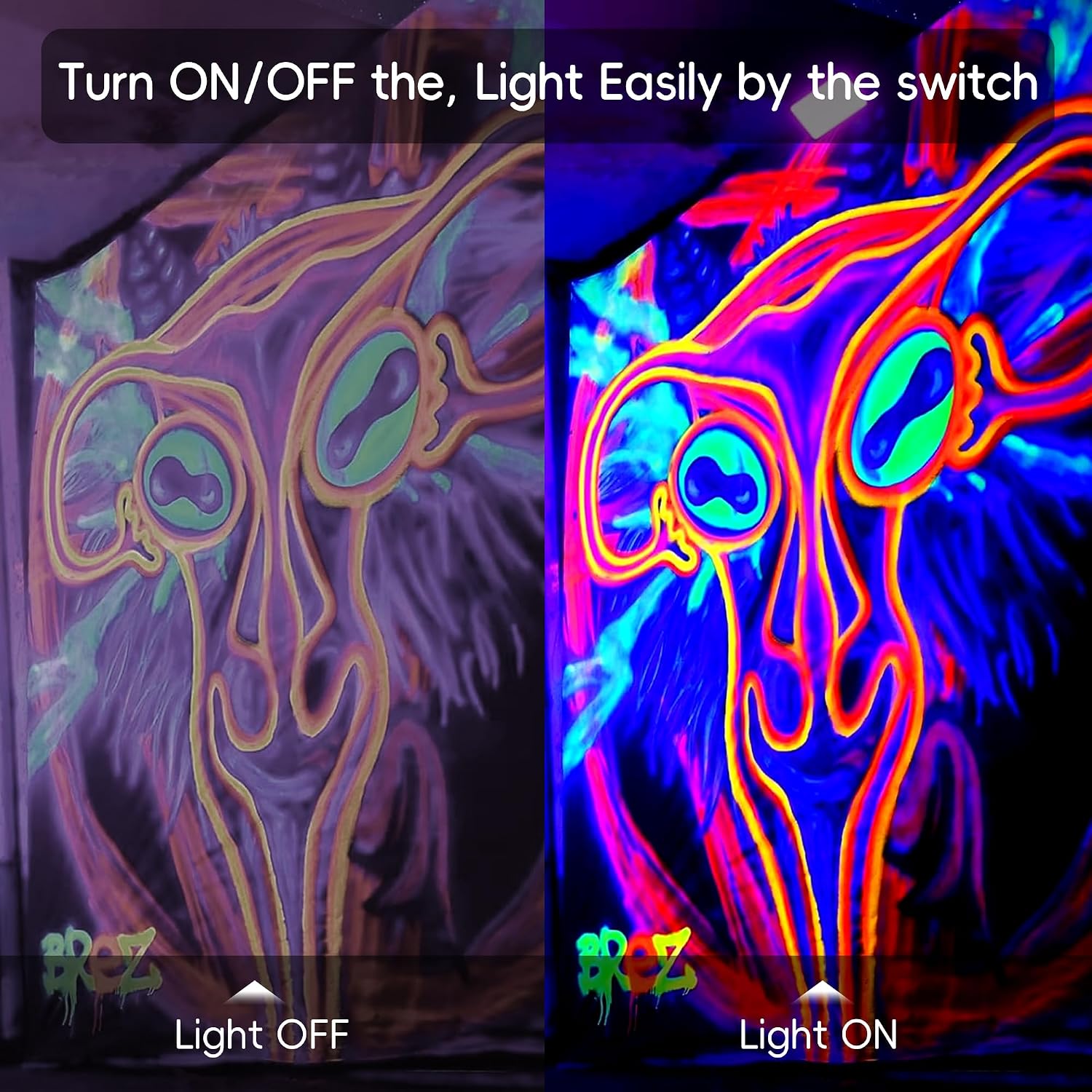 2 Pack 600W LED Black Lights, Blacklight Flood Light with Plug, IP66 Waterproof, for Dance Party, Glow in The Dark, Stage Lighting, Aquarium, Body Paint, Fluorescent Poster, Neon Glow