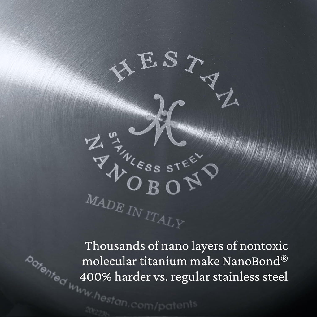 Hestan - NanoBond Collection - Stainless Steel Titanium Sauté Pan, Induction Cooktop Compatible, 5 Quart
