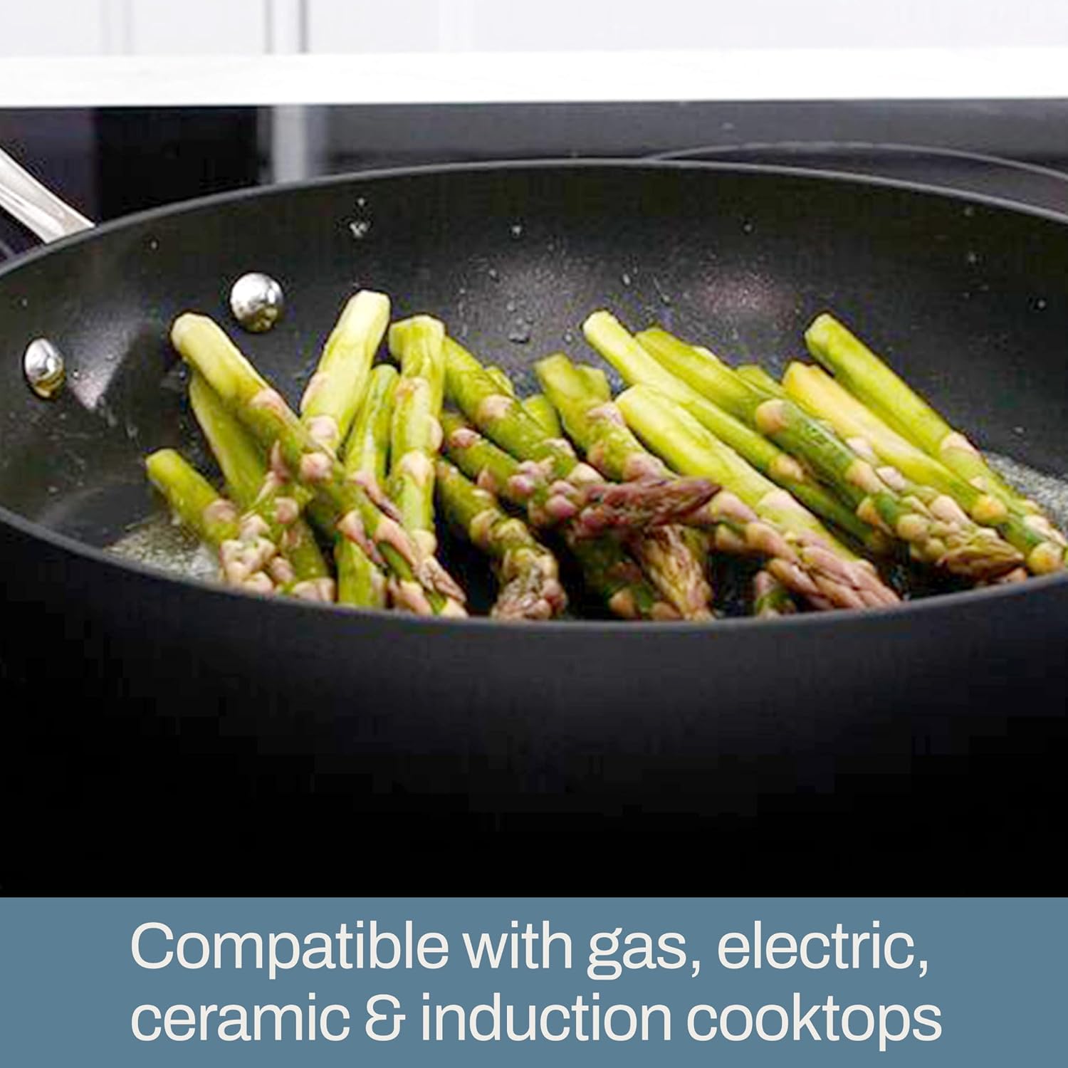 All-Clad HA1 Hard Anodized Nonstick Cookware Set 10 Piece Induction Oven Broiler Safe 500F, Lid Safe 350F Pots and Pans Black