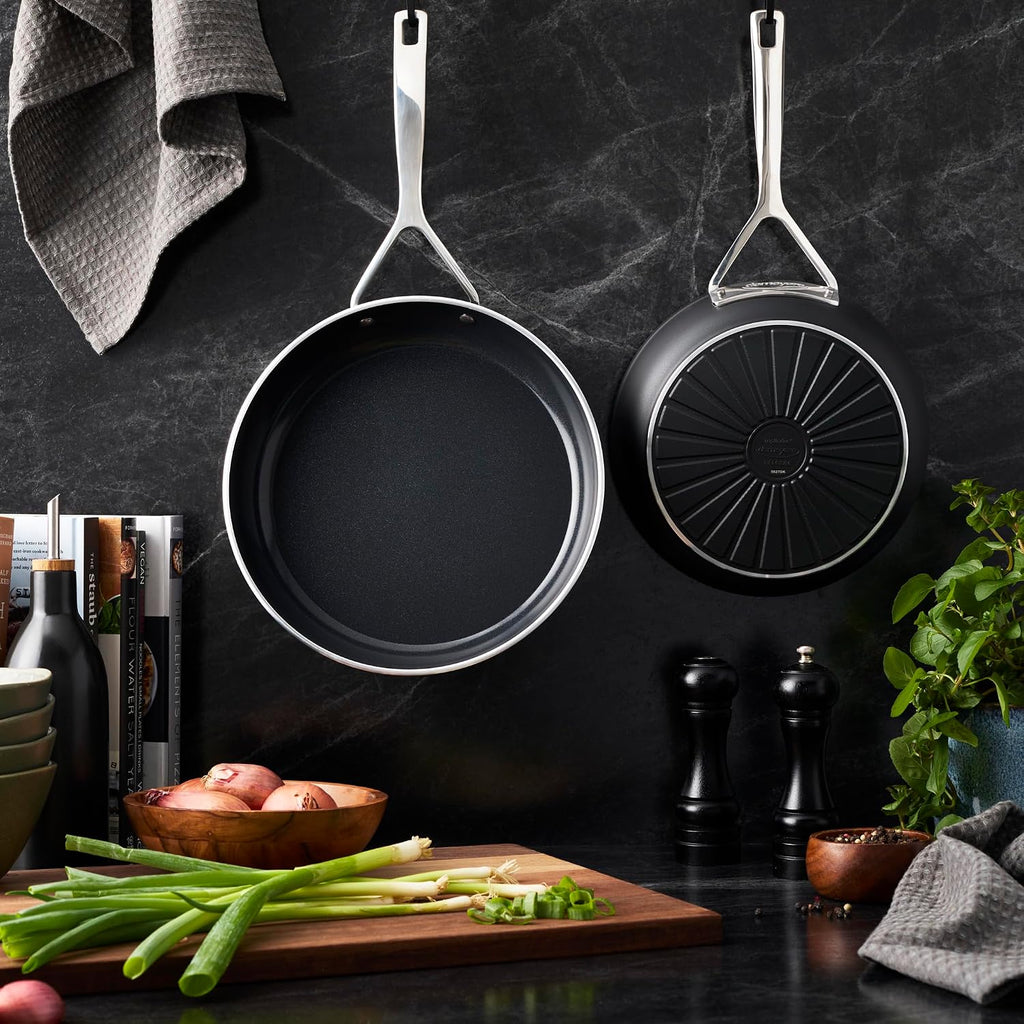 Demeyere AluPro 5, Ceramic 2-pc Aluminum Nonstick Fry Pan Set, 9.5' and 11', Ceramic Nonstick Coating, Lightweight Construction, Compatible with all Cooking Surfaces