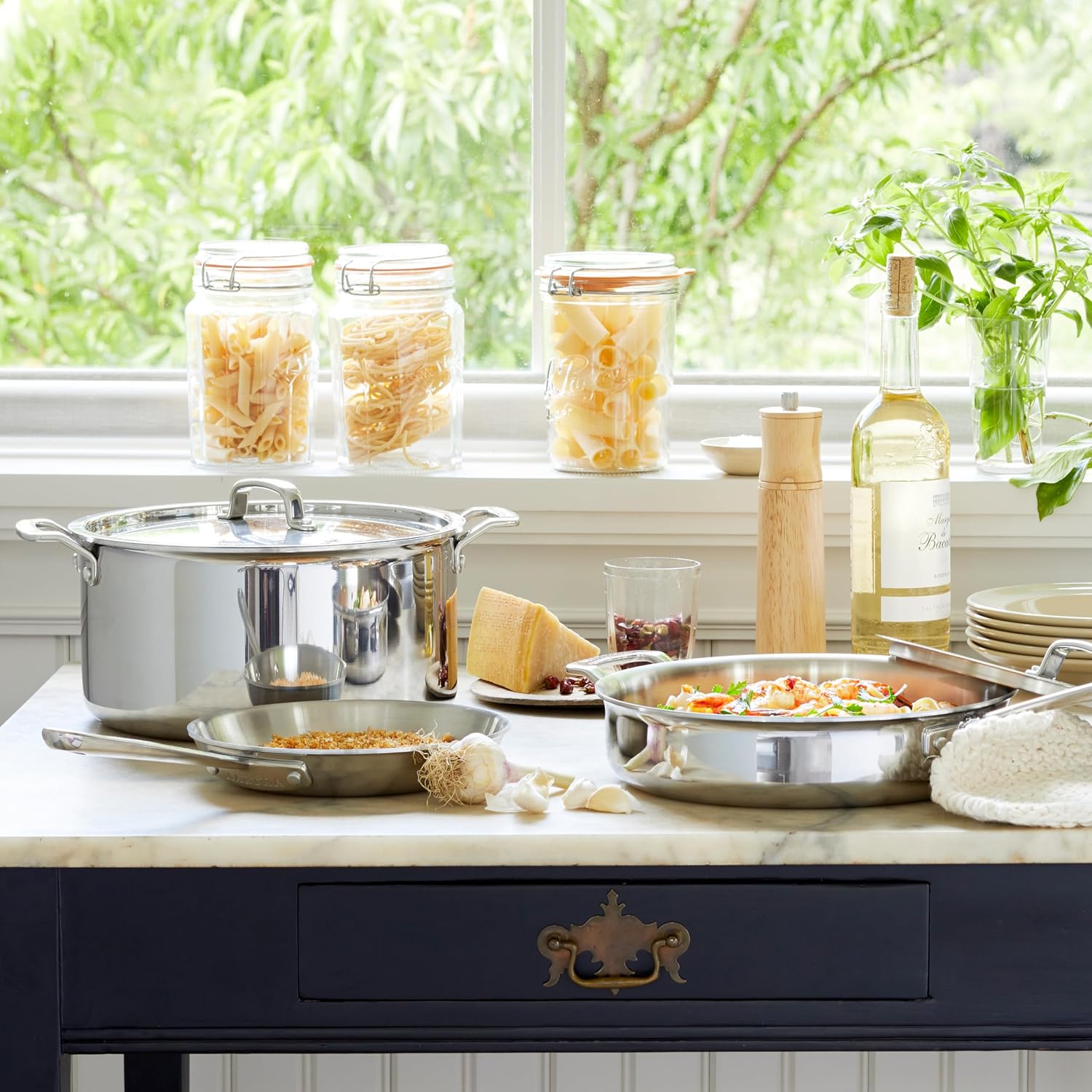 Martha by Martha Stewart 2-Quart Triply Stainless Steel Saucepan w/Lid