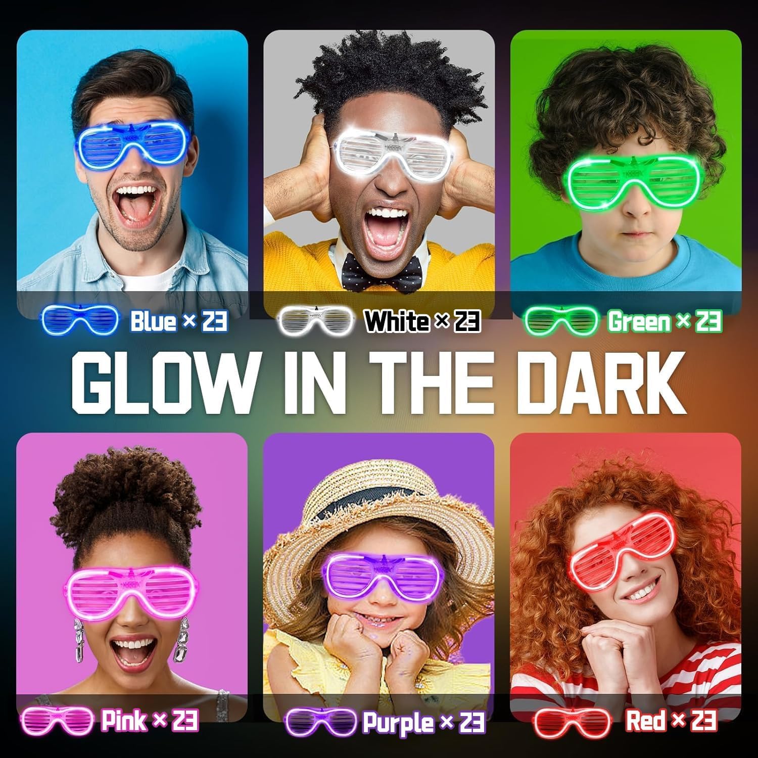 BYONEBYE 216 Pack LED Glow Party Supplies Bulk - Light Up Toys & Glasses Combo for Adult Kids, Halloween Neon Rave Birthday Party Favors