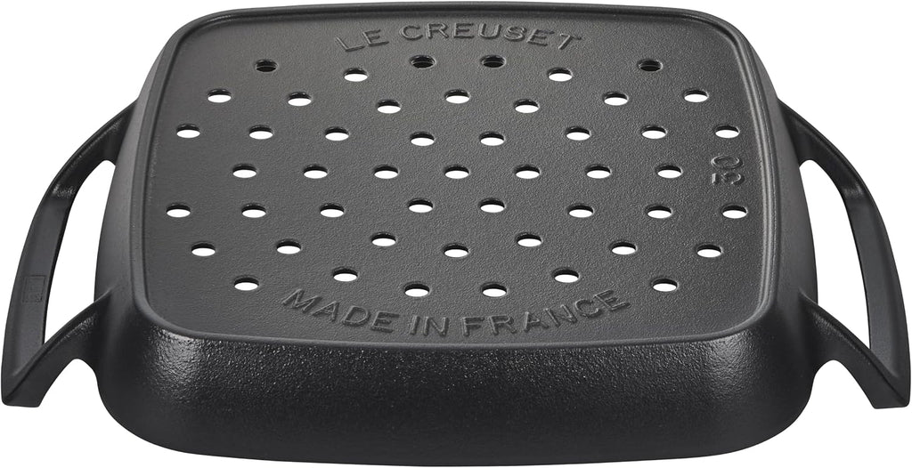 Le Creuset Alpine Outdoor Collection Enameled Cast Iron Square Grill Basket, 12'
