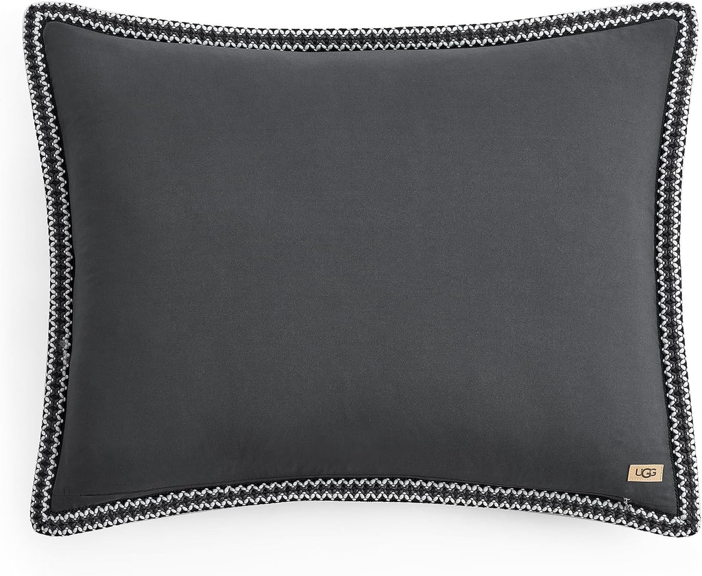 UGG Braid Full/Queen Quilt Set – 3 Piece Queen Quilt Bedding Set with 2 Shams, Soft Lightweight Bedspread Coverlet for Home & Bedroom, Black Ink (Devon)